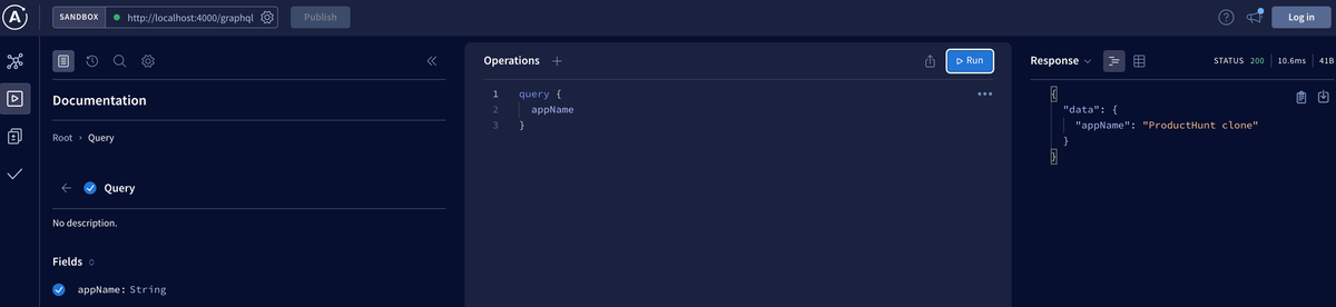 Send a GraphQL query using Apollo Studio
